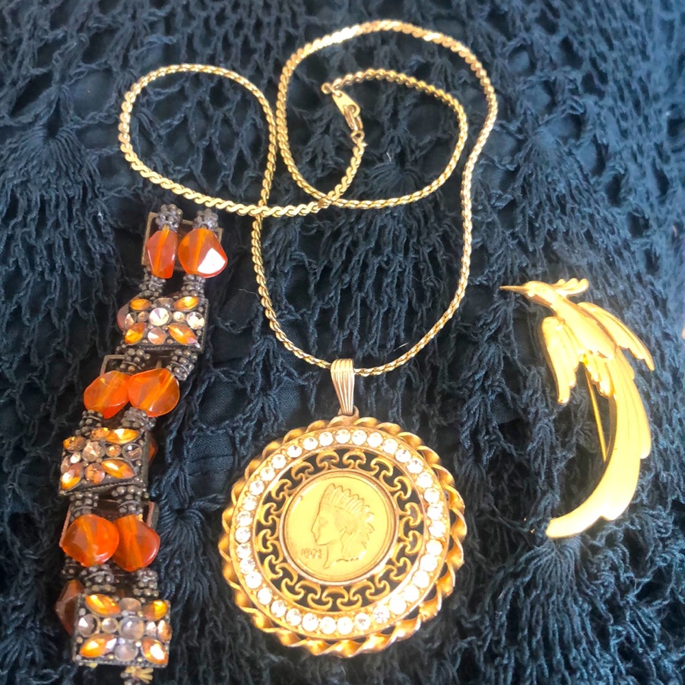 1803 American Indian emblem necklace group